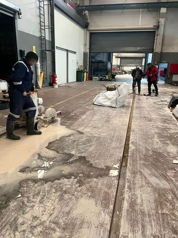 Endüstriyel zemin betonu uygulaması